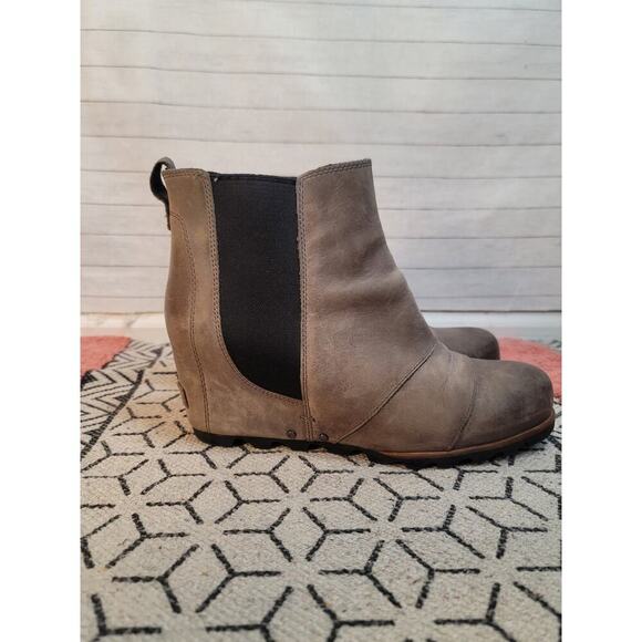 SOREL LEA WEDGE IN BLACK QUARRY, SZ 11 - Picture 4 of 11